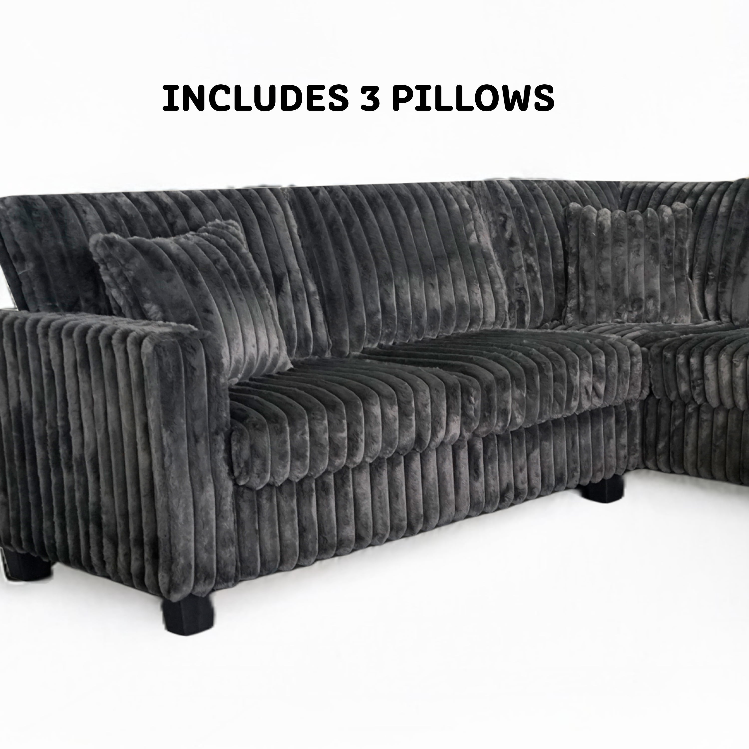 Bentley Plush Soft 6-Person U-Shaped Sectional Sofa with Chaise, Dusk