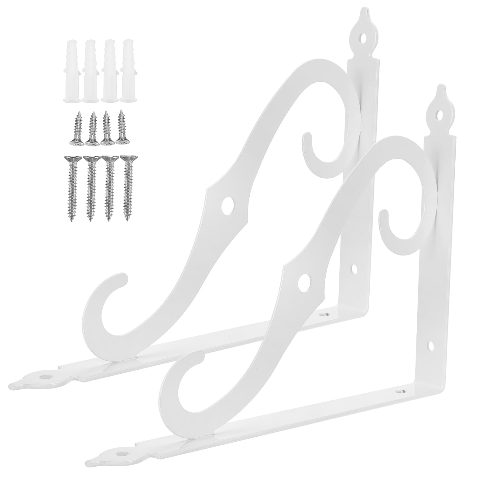 NUOLUX Shelf Brackets Wall Cast Decorative Supports Hardware Floating