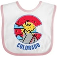 thumbnail image 3 of Inktastic Colorado Mountain Scene with Clouds and Moon Boys or Girls Baby Bib, 3 of 4