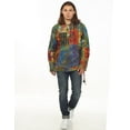 thumbnail image 5 of The Collection Royal Men Hippie Patchwork Bohemian Casual Rave Festival Baja Boho Long Sleeve Hoodie Tops Shirt Tie Dye-S, 5 of 8