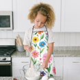 thumbnail image 4 of Pioneer Flower Floral Print Pattern Kids Aprons for Girls and Boys,Adjustable Neck Strap Toddler Aprons for Kids Cooking Baking, 4 of 7