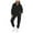 Black, variant on Turilly Women's Clothes Sets for Comfort Women's Fashion Casual Stand Collar Long Sleeve Zipper Tops Sweatshirt with Pocket and Drawstring Pants Suits Set