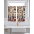 thumbnail image 2 of Tier Curtains 45 Inches Long, Farmhouse 4th of July Window Treatment Curtain Drapes, American Country Star Botanical Window Half Privacy Curtains for Bedroom Bathroom, 42"x45", 2 Panels, 2 of 7