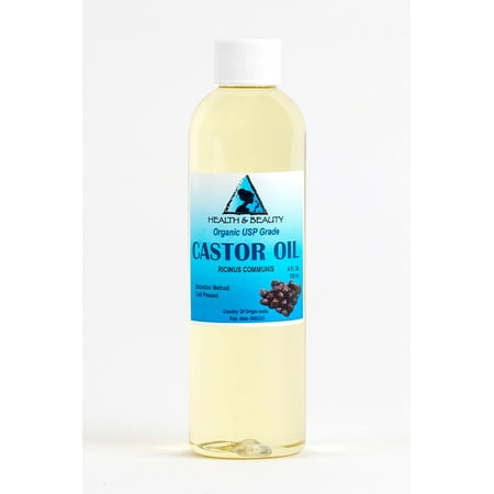 Castor Oil Organic USP Grade Hexane Free Cold Pressed Premium Fresh Pure 4 oz