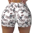 thumbnail image 2 of Lsque Bird Pattern High Waisted Biker Shorts for Women-Tummy Control Fitness Athletic Workout Running Yoga Gym Shorts,Moisture-Wicking-X-Large, 2 of 9