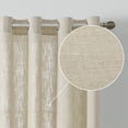 thumbnail image 3 of PHOENIGON Polyester Thick Linen Textured Curtains Light Filtering Semi-Sheer Grommet Curtain Pair, 3 of 5