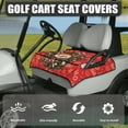 thumbnail image 3 of Yuyamidu Red Christmas Golf Cart Seat Covers with Pockets, Cute Reindeer Golf Seat Seat Towel Blanket for 2 Passenger, Universal Breathable Accessories for Club Car, 3 of 7