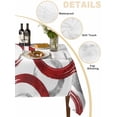 thumbnail image 3 of Red Grey Tablecloth Rectangle Table Cloth 60x84, Waterproof Tablecloth Outdoor Table Cloth, Geometric Circle Modern Abstract Simple Art Washable Table Cover for Kitchen Dinning Party, 3 of 8