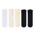 thumbnail image 3 of LckLvx 5 Pairs Socks for Boys Girls Stretchy Ruffle Ankle Socks Daily Casual Wear 6-14 Years, 3 of 6