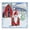 Frosty Barn Gnome Christmas Landscape, variant on Stupell Industries Farmhouse Festive Bells Wreath Black Floating Frame Canvas Art, 18 x 18, by Paul Brent
