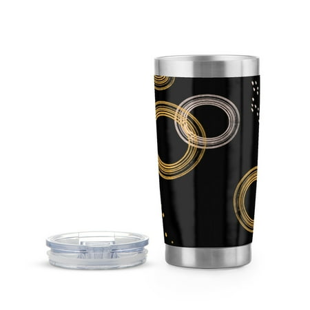 

Awkward Styles Circles Abstract Pattern Adventure Tumbler 20 oz SIlver Drinkware Coffee Golden Print Kitchen Tumbler Gifts