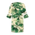 thumbnail image 5 of Pisexur Robe à Manches Courtes Col en V Women Robes d'Été Décontractées Manches 3/4 Tunique de Fête Décontractée Col en V Imprimé Dentelle Col en V Robe Midi Women Robe en Liquidation, 5 of 5