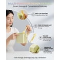 thumbnail image 4 of Instant Ramen Noodle Bowl, Heat-Resistant Handle with Drainage & Built-In Fork Storage(RL Beige 1PC), 4 of 8