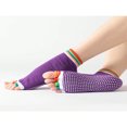 thumbnail image 1 of DEELLEEO Professional Adhesive Yoga Socks For Women With An Open Back Design. These Yoga Socks Have Five Fingers And Split Toes  Making Them Perfect For Pilates And Yoga Practices. They A, 1 of 7