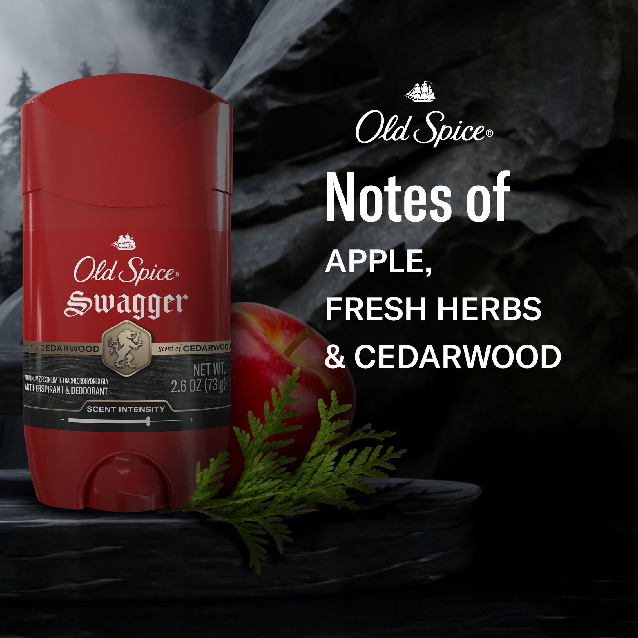 Old Spice Red Collection Invisible Solid Antiperspirant for Men, Swagger Scent, 2.6oz