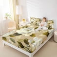 thumbnail image 4 of jejeloiu Chic Flower Floral Full Size Sheets,Country Botanical Plant Bed Sheets,Yellow White Sheet Sets For Adult,Breathable Home Decor,4pcs, 4 of 7