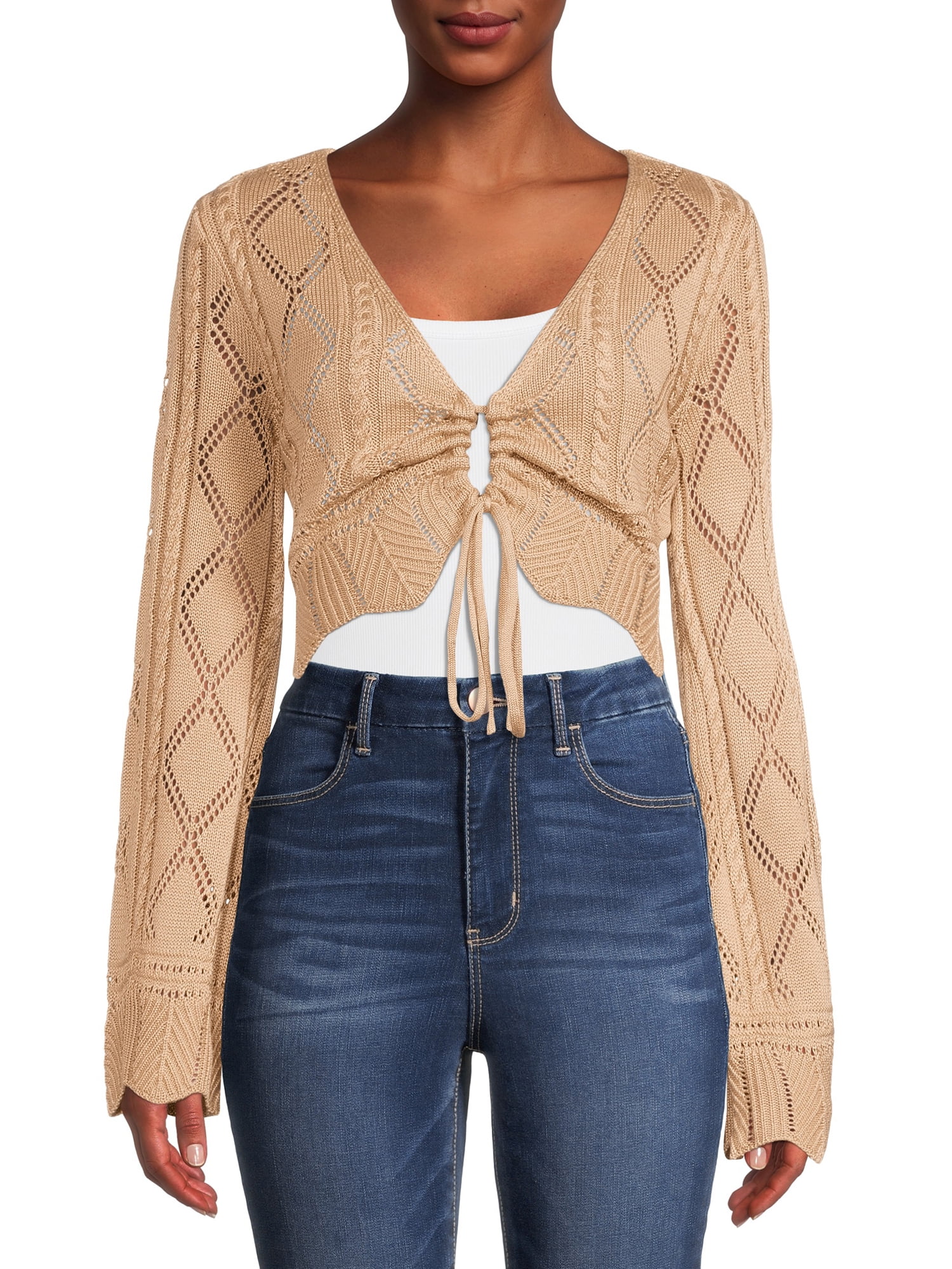 No Boundaries Juniors Crochet Cardigan 