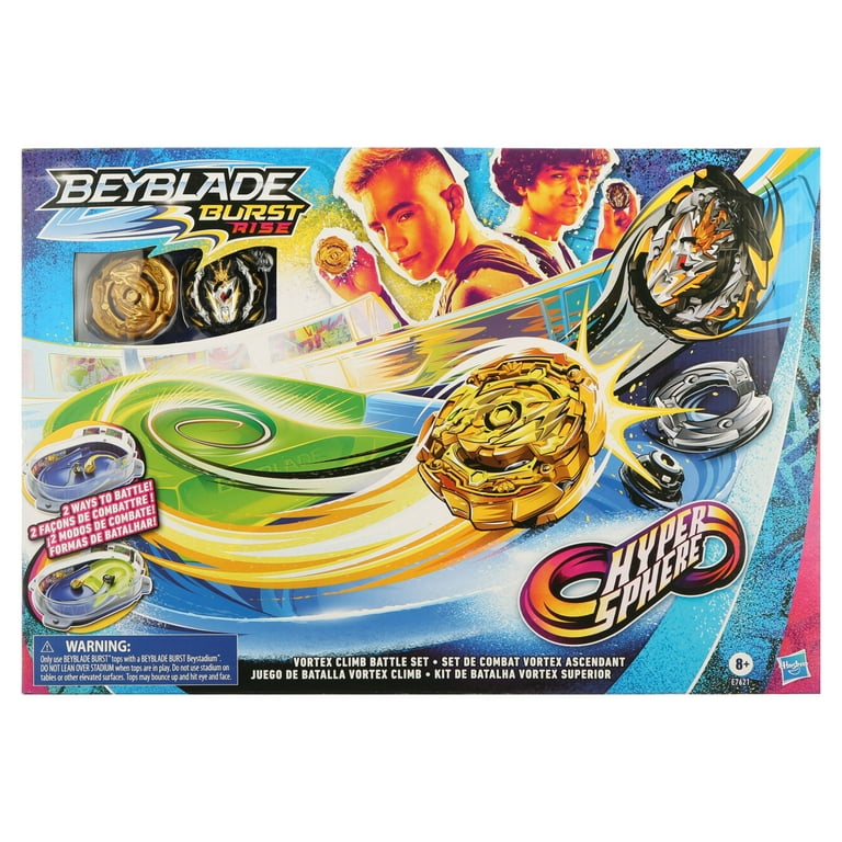 Beyblade 4 Pack w/ Free Burst Launcher Burst, Evo,Turbo, Rise,Surge,  QuadDrive