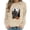 Khaki, variant on Qingpeng Womens Halloween Sweatshirt Crew Neck Fashion Cute Long Sleeve Fleece Crewneck Sweatshirt for Holiday Wear