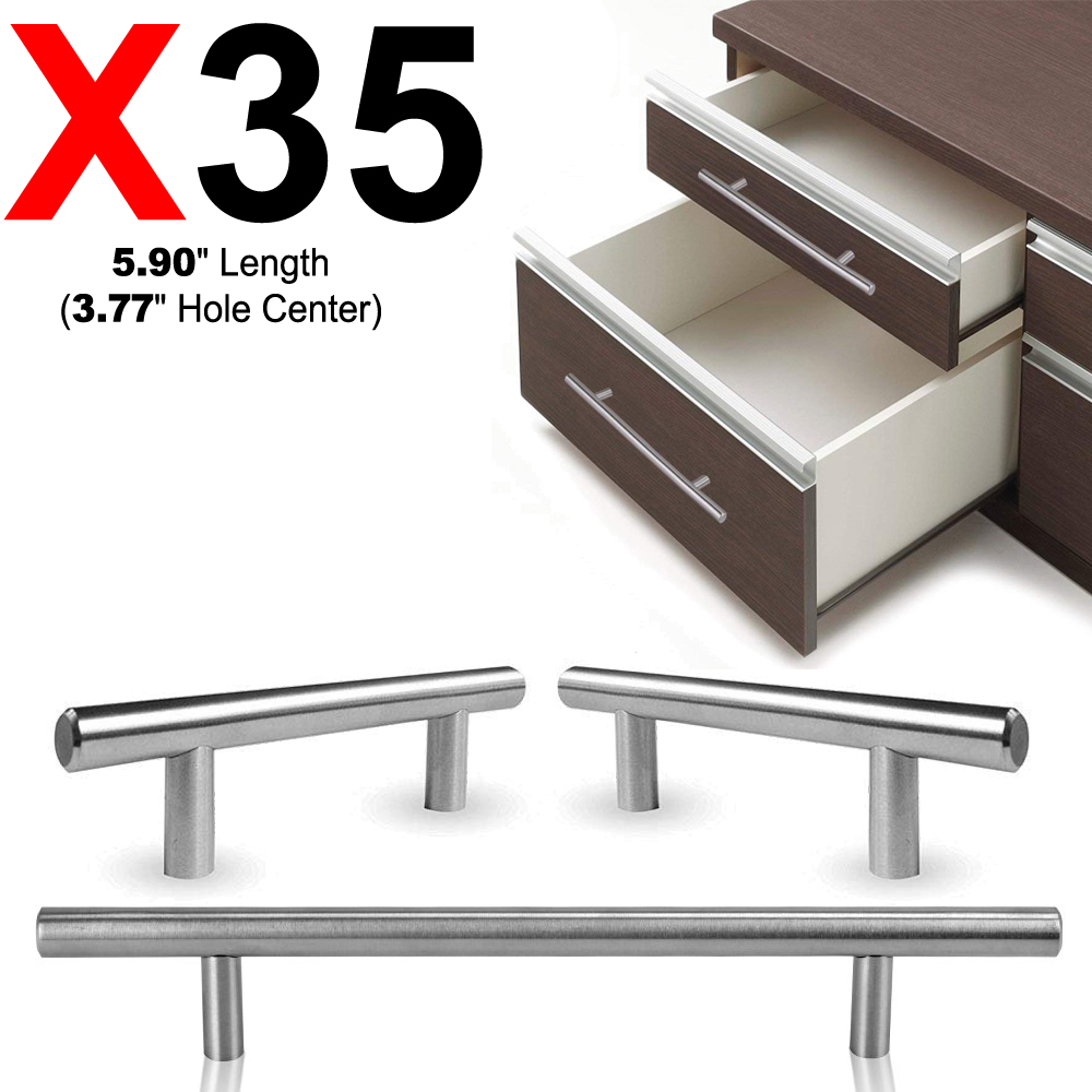 35x Stainless Steel Bar Handle Pull With A Fine Brushed Finish