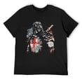 thumbnail image 3 of Knights Templar Spunky Men's Cotton Short Sleeve HD Print Tee for Casual T-Shirt Crew Neck Top Black 2XL, 3 of 7