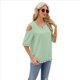 thumbnail image 2 of Blusa de Verano de Corta con Hombros Descubiertos y Encaje Acampanado para Mujer Judías L, 2 of 10