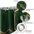 thumbnail image 6 of Green Marble Shower Curtain, Grid Honeycomb Irregular Plaid Geometric with Gold Leaf Bathroom Curtain for Modern Bathtub Decor Waterproof Fabric Machine Washable with 12 Hooks,36"x72", 6 of 6