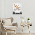 thumbnail image 3 of WFSposter-Orange Wildflower Wall Art Butterfly with Grey Flower in Bathtub Canvas Wall Art Rustic Farmhouse Funny Floral Wall Art Decor for Living Room Bedroom Bathroom Office Framed Ready to Hang, 3 of 6