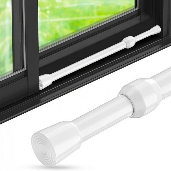 Adjustable Metal Window & Door Safety Bar – Secure Sliding Lock with Rubber Tips