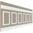 thumbnail image 5 of Ekena millwork 94 1/2"L (Adjustable 36"H to 40"H) Ashford Square Panel Traditional Wainscot Paneling Kit, 5 of 10