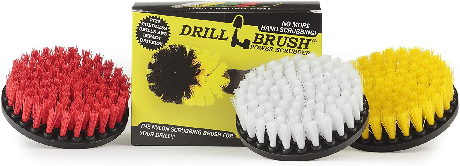 Drill Brush Multipurpose Spin Brush Combo Kit Stiff, Soft, Medium