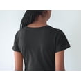 thumbnail image 5 of 4th of July Distressed Offset American Flag Women's Juniors Soft T Shirt, 5 of 5