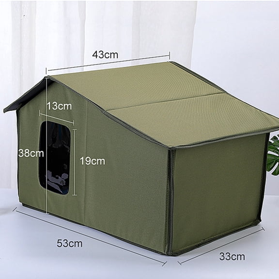 HOT! Pet Shelter Foldable Warm Cat House for Outdoor Cats Bed Dogs Weatherproof Cave Keep B