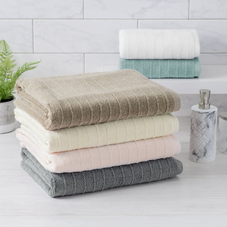 Welhome Franklin Premium, 2 Bath towels 2 Hand towels 2 Washcloths, Textured Aqua Bathroom Towels Set, Hotel & Spa Towels for Bathroom, Soft &  Absorbent