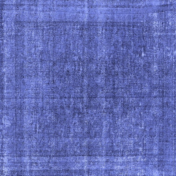Ahgly Company Indoor Square Oriental Blue Industrial Area Rugs, 5' Square