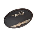 thumbnail image 4 of Bamboo Tea Tray Japanese Simple Novel Beautiful Resin Walnut Tea Tray for Home UseOval S, 4 of 14