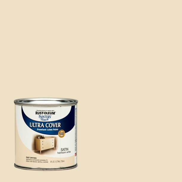 Heirloom White, RustOleum Painter's Touch Ultra Cover Satin, Half Pint