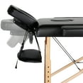thumbnail image 4 of Yaheetech 2-Fold Portable Adjustable Beech Wood Massage Table w/ Face Cradle, Black, 4 of 11