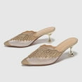 thumbnail image 5 of Arch Support Sandals Women's Summer Sequin Square Heel Fashion Versatile Hollowed Out Women's Sandals Gold 42, 5 of 8