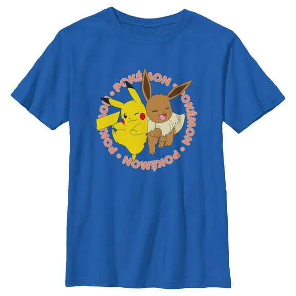 Boy's Pokemon Pals Pikachu and Eevee  Graphic T-Shirt