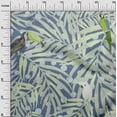 thumbnail image 3 of oneOone Silk Tabby Medium Blue Fabric Tropical Birds With Palm Leaves Dress Material Fabric Print Fabric By The Yard 42 Inch Wide, 3 of 4