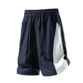 thumbnail image 4 of Gym Shorts Men Color Block Drawstring Summer Loose Fit Outdoor Casual Elastic Waistband Workout Shorts Men With Pockets, 4 of 7