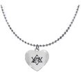 thumbnail image 1 of Messianic, Beautiful Yeshua In A Stylized Star Of David, Yeshua (Jesus in Hebrew)On A Beautiful Heart Suspended On A Ball Chain Necklace,Hypoallergenic-Safe, No Nickel, Lead, Or Cadmium ©2022, 1 of 1
