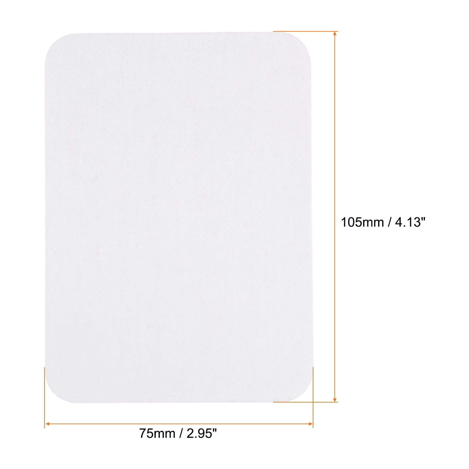 Uxcell 6Pcs Iron on Patches for Clothing Repair 3"x4-1/4" Fabric Patch Cotton Decorating for Clothes Pants White