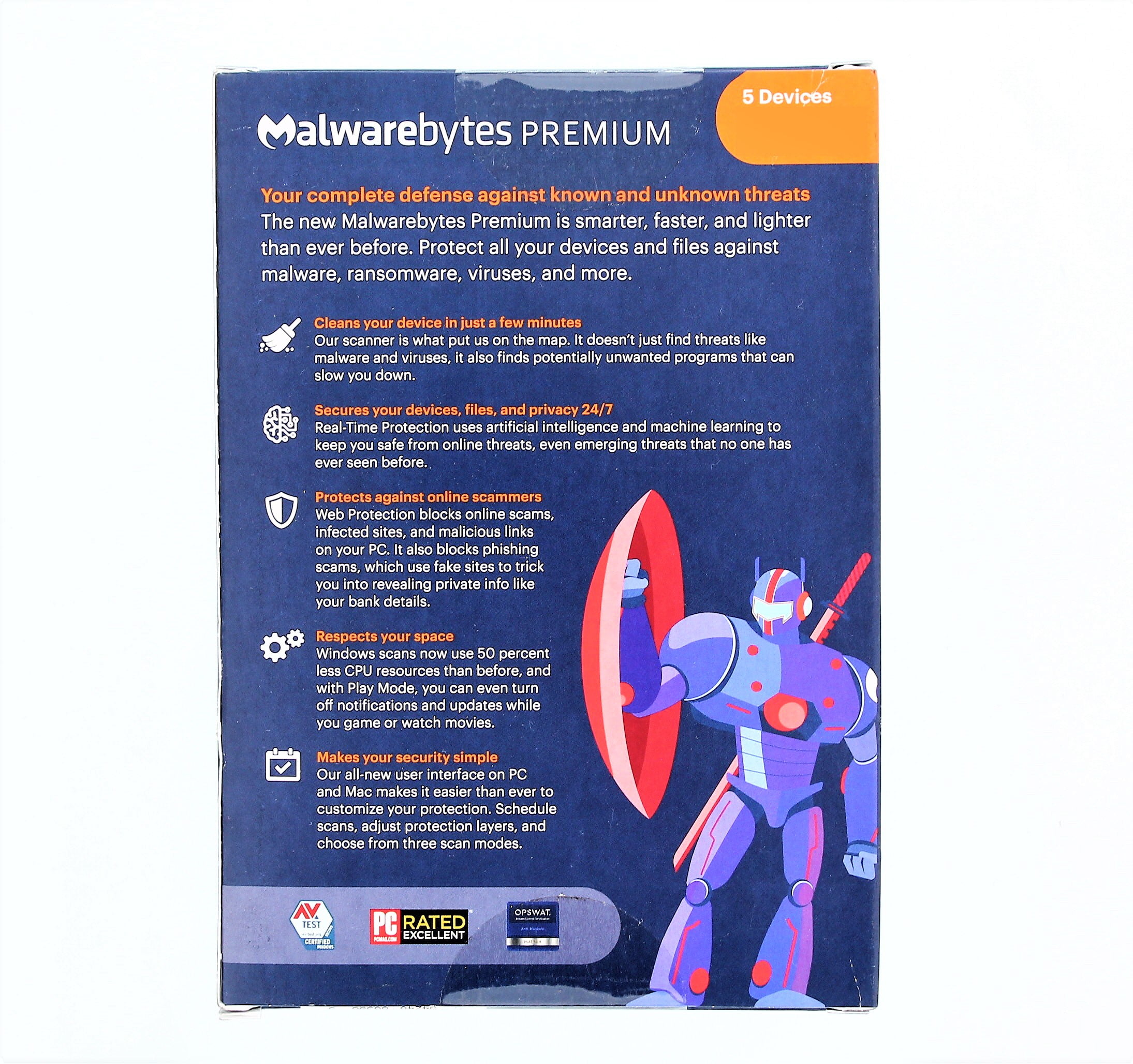 Malwarebytes Premium 5-Device, 1 Year Subscription