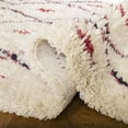 thumbnail image 6 of SAFAVIEH Casablanca Winnie Geometric Shag Area Rug, Ivory/Fuchsia, 8' x 10', 6 of 8