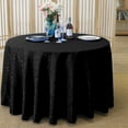 thumbnail image 6 of Votnto Hotel Wedding Tablecloths Restaurant Round Table Cloths Dining Table Covers Washable Table Clothes Cover for Wedding, Graduation & Banquet Black, 6 of 6