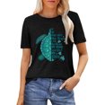 thumbnail image 2 of Ankishi Sea Turtle T Shirts Women Crew Neck Trendy Graphic Tees Funny Casual Clothes Short Sleeve for Travel Vacation Beach, 2 of 8