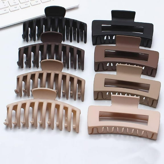 Hair Clip,8pcs Large Claw Clip for Thin Thick Curly Hair 90's Strong Hold 4.33 Inch Nonslip Matte Hair Clips