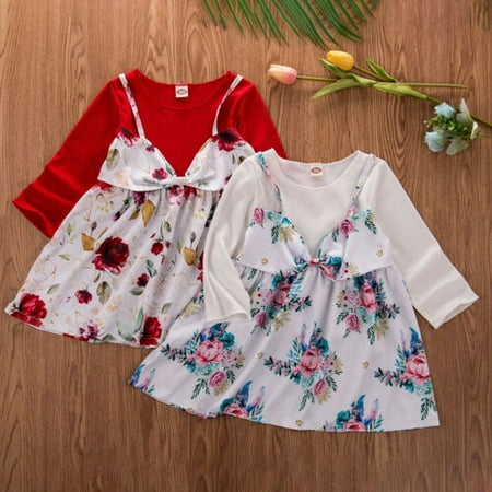 

Toddler Girls Baby Dress Long Sleeve Princess Party Pageant Dresses Kids Clothes